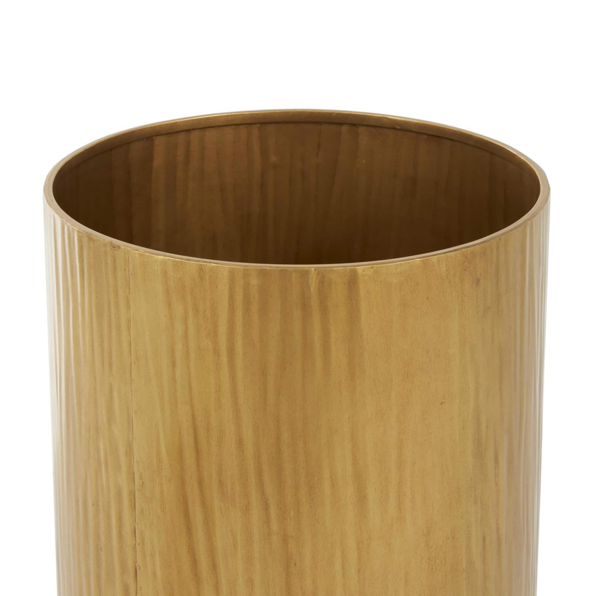 Gold Metal Nesting Accent Table with Black Tray Tabletop Set